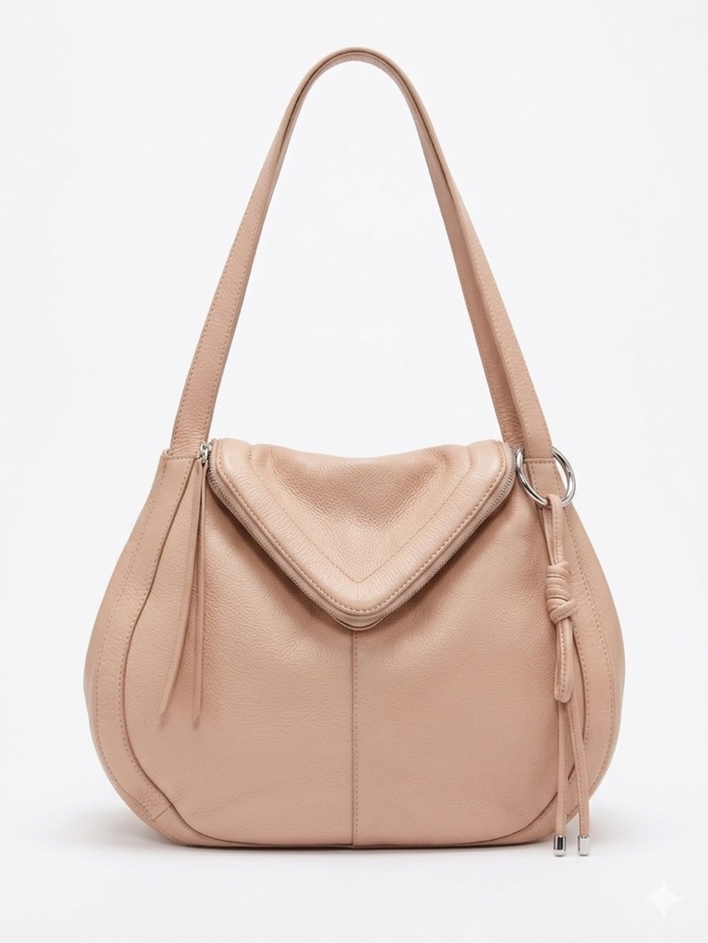 Vince Camuto Lenka Leather Tote Handbag - Sandstone Beige - Large Shoulder Bag